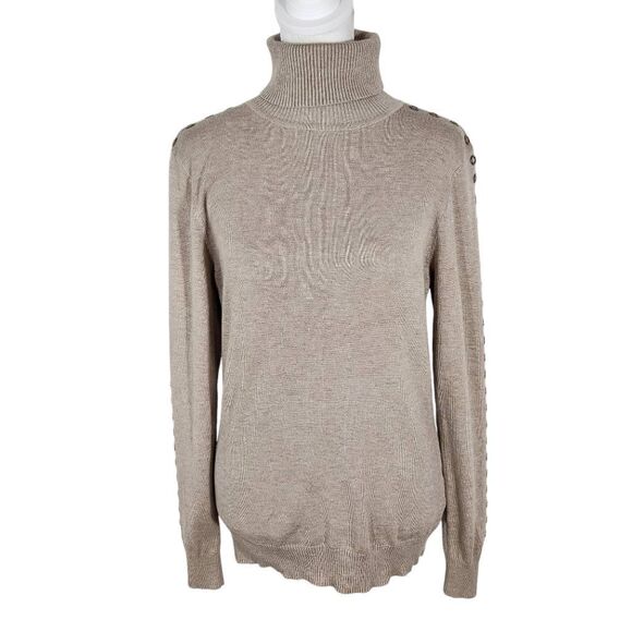Joseph A. Brown Turtleneck Sweater NWT Size Small Light Brown Sweater - Picture 1 of 11
